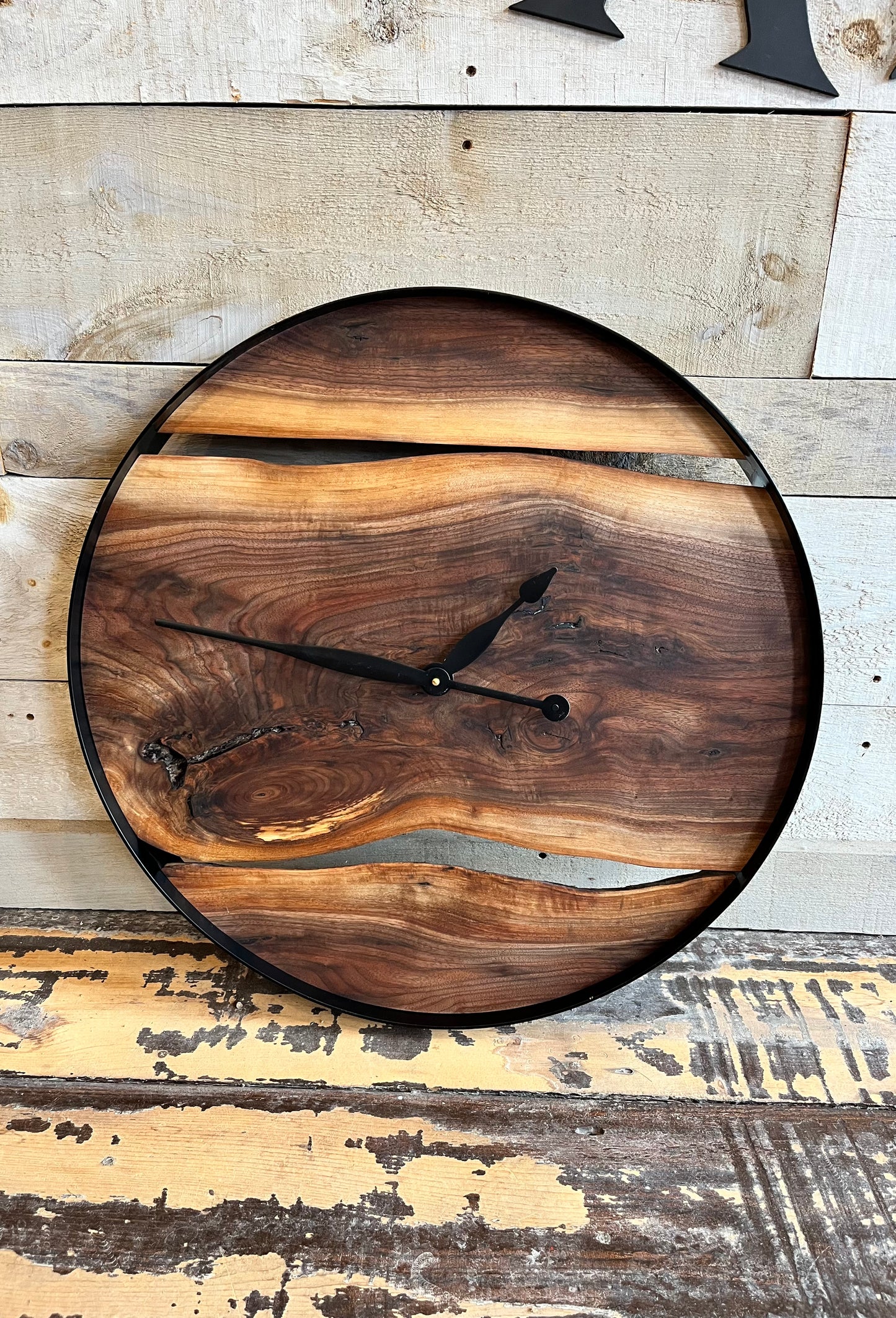 Live Edge Wood Clock (24")