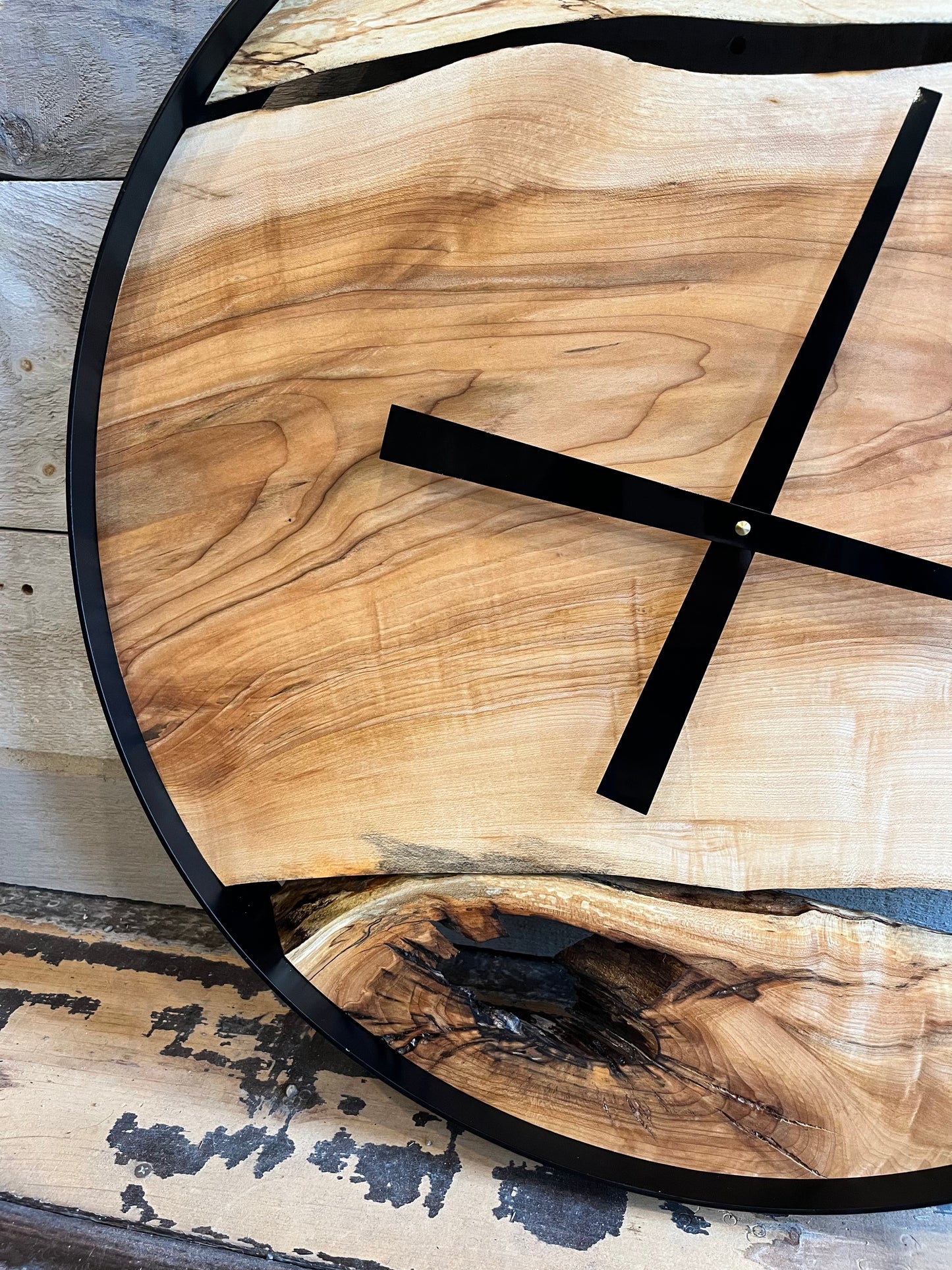 Live Edge Wood Clock (24")