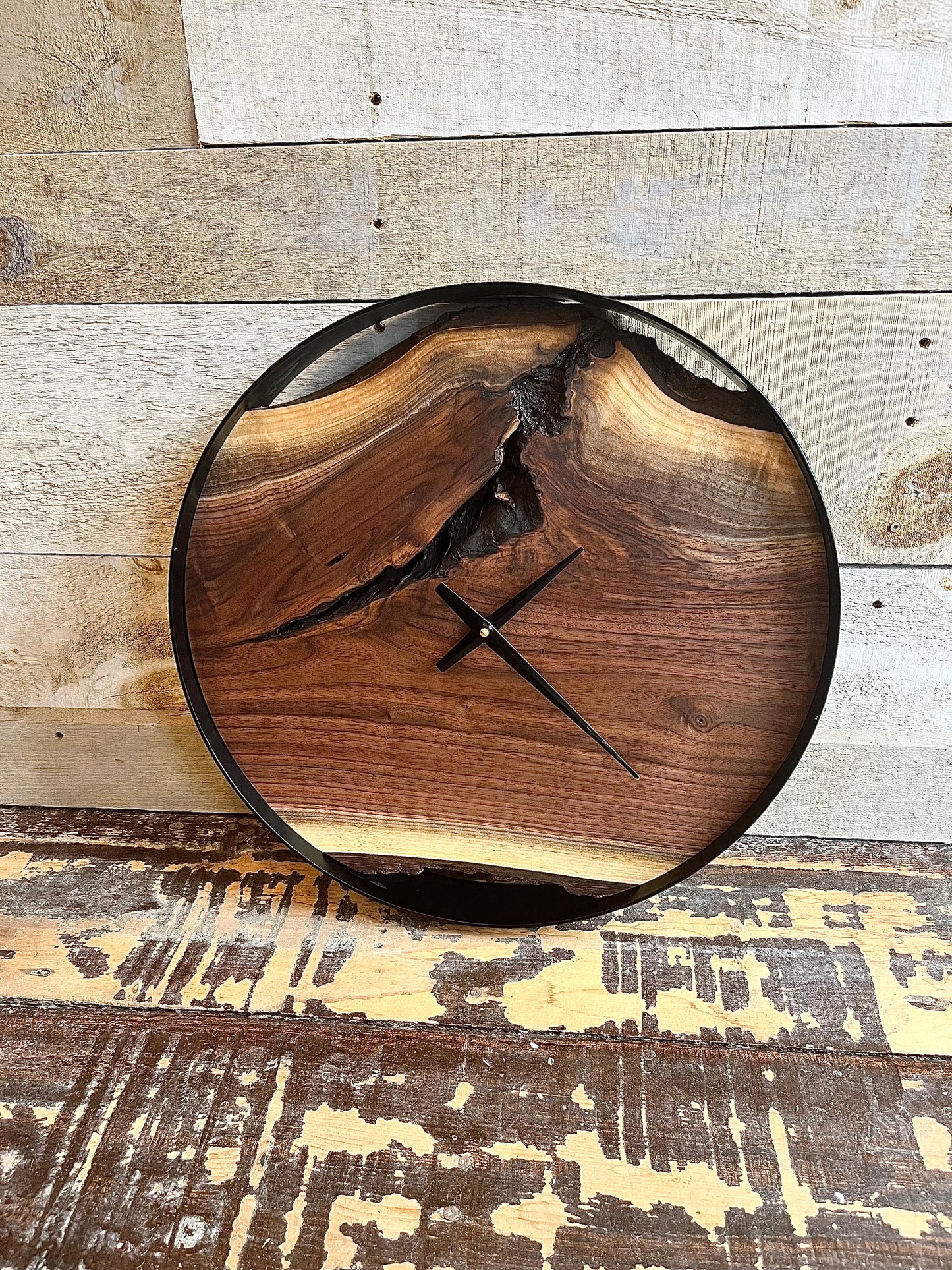 Live Edge Wood Clock (18")