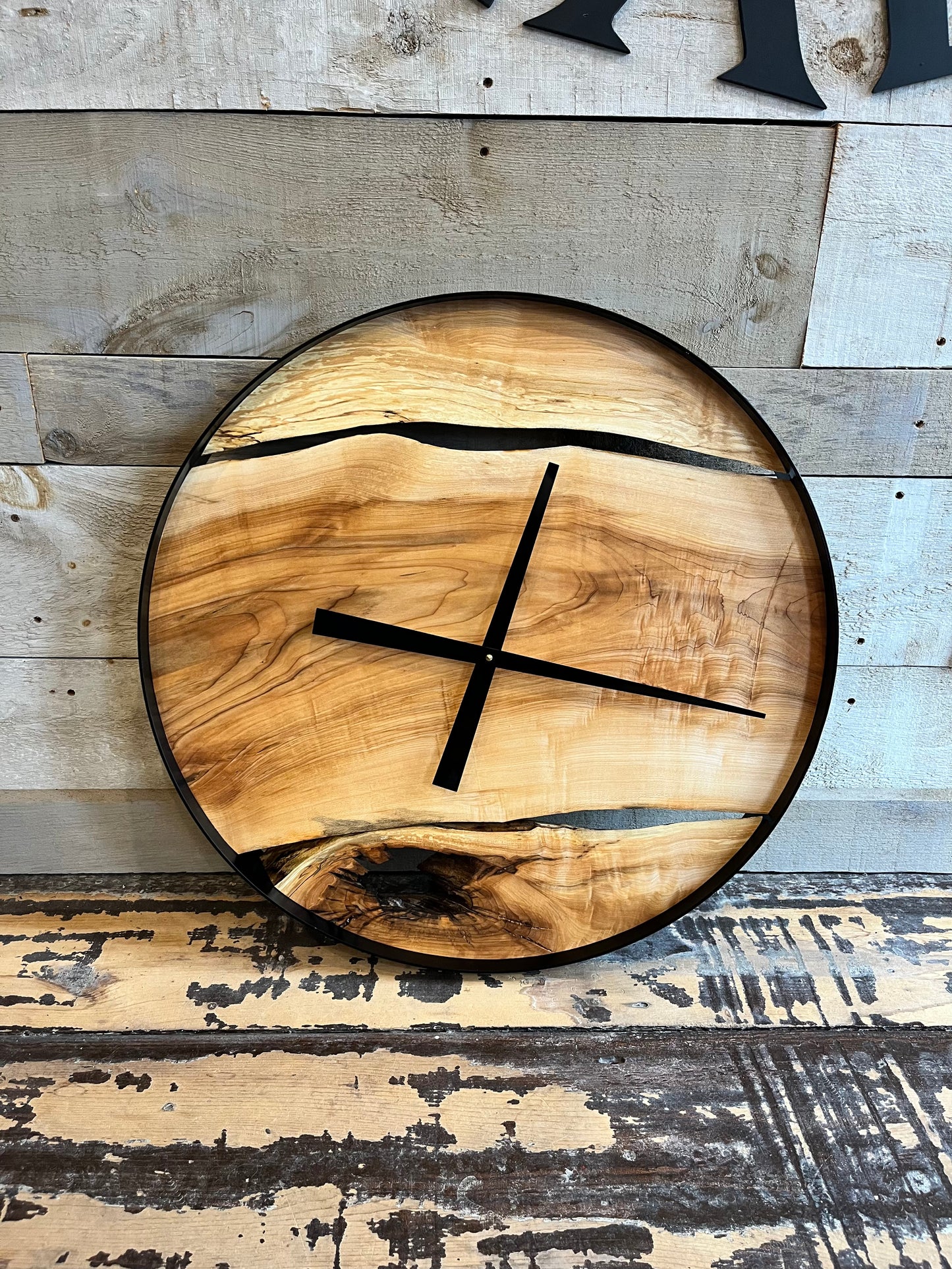 Live Edge Wood Clock (24")