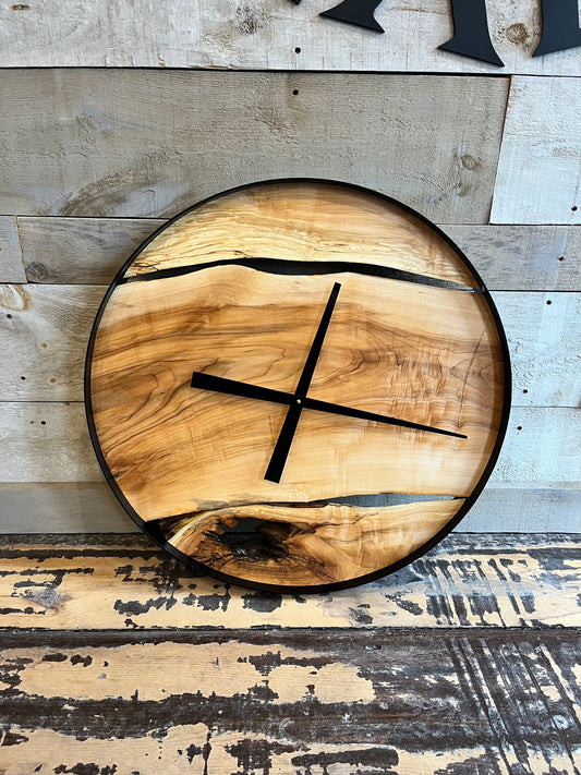 Live Edge Wood Clock (24")