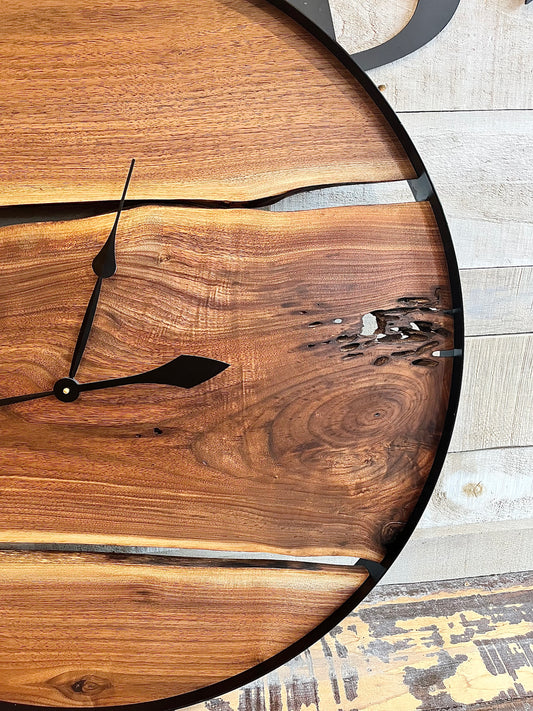 Live Edge Wood Clock (36")