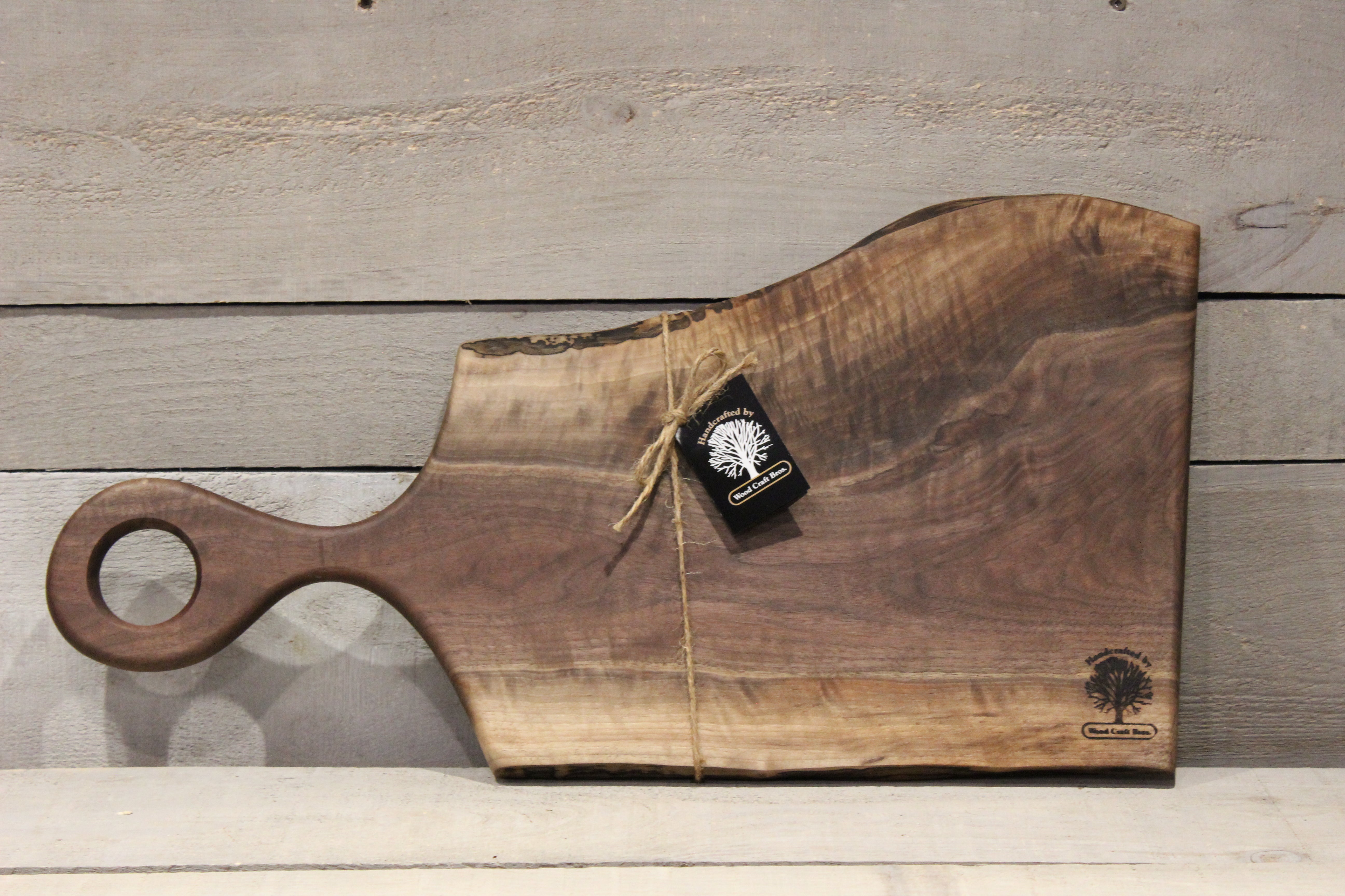 Live Edge Medium Serving Board (WBM601) Wood Craft Bros