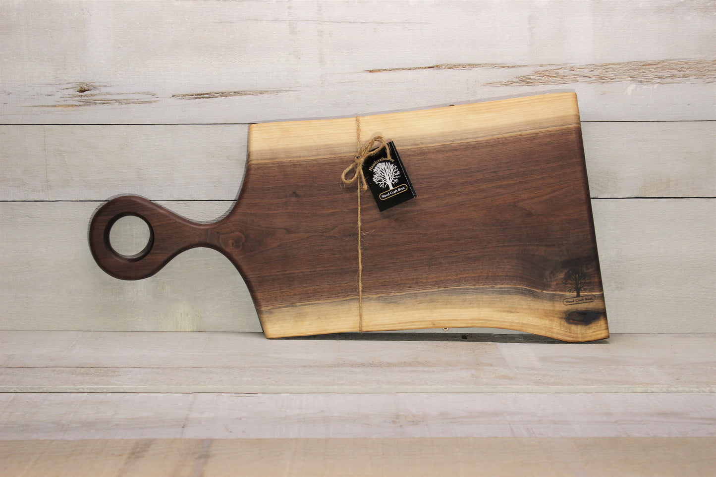 Live Edge Medium Serving Board (WBM705)-Wooden Cheese Tray-Woodcraft Bros