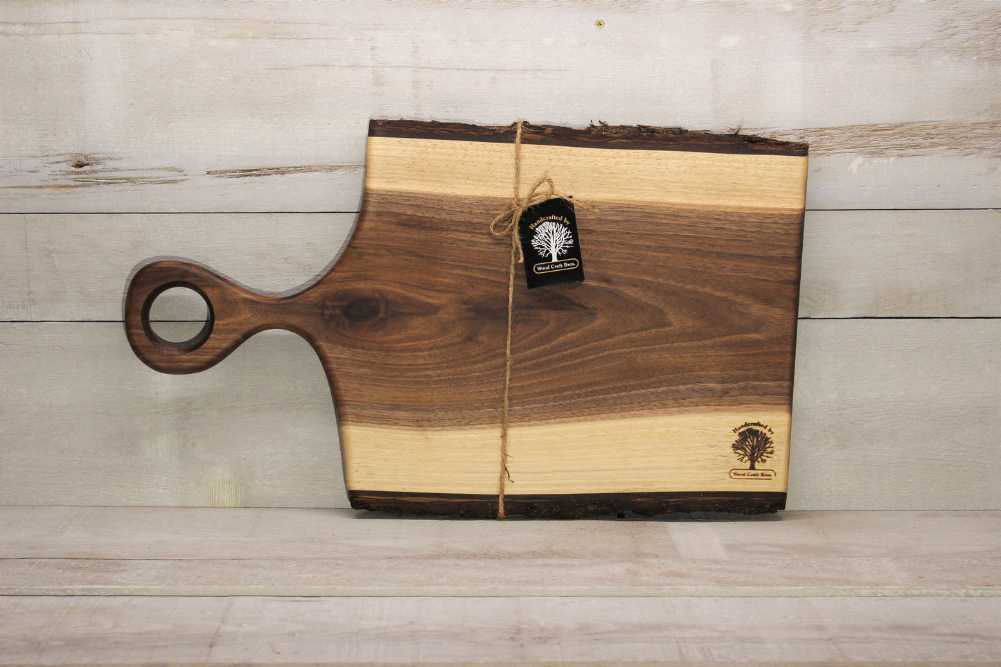 Live Edge Medium Serving Board (WBM706)-Wooden Cheese Tray-Woodcraft Bros
