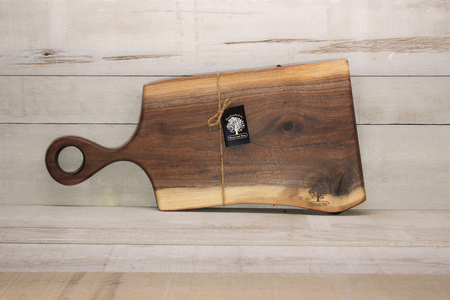 Live Edge Medium Serving Board (WBM708)-Wooden Cheese Tray-Woodcraft Bros