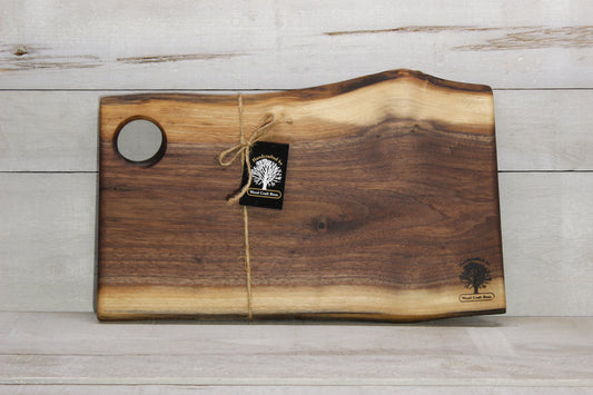 Live Edge Small Serving Board (WBS702)-Wooden Serving Boards-Woodcraft Bros