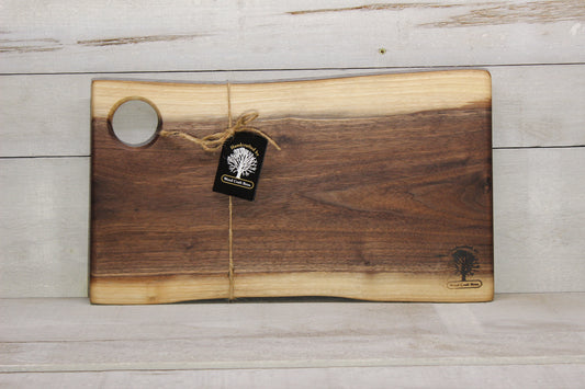 Live Edge Small Serving Board (Wbs708)-Wooden Cheese Tray-woodcraft Bros