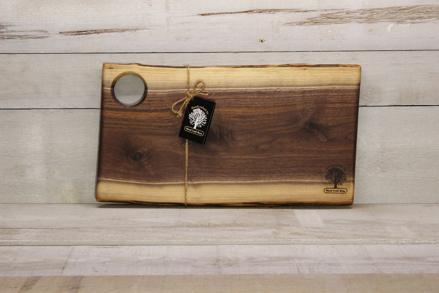 Live Edge Small Serving Board (WBS714)-Small Wooden Cheese Boards-woodcraft Bros