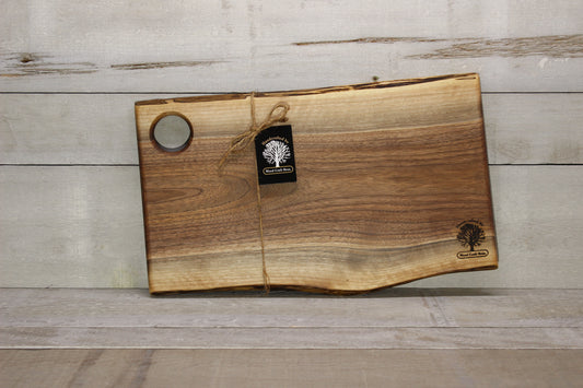 Live Edge Small Serving Board (WBS722)-Wooden Serving Boards-Woodcraft Bros