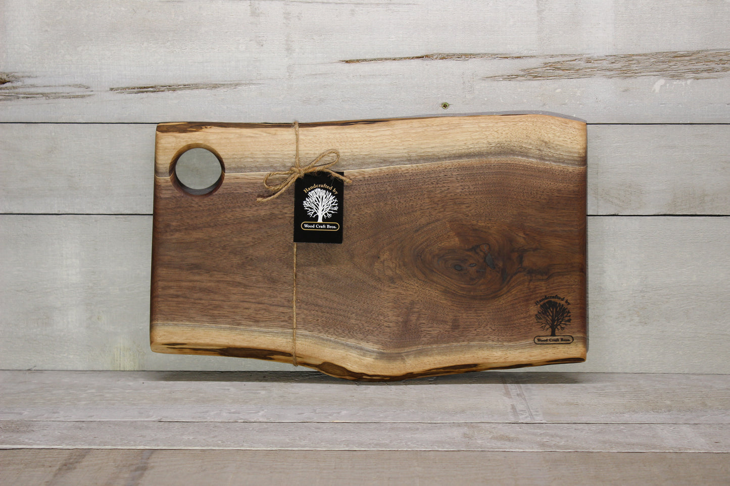 Live Edge Small Serving Board (WBS723)-Wooden Serving Boards-Woodcraft Bros