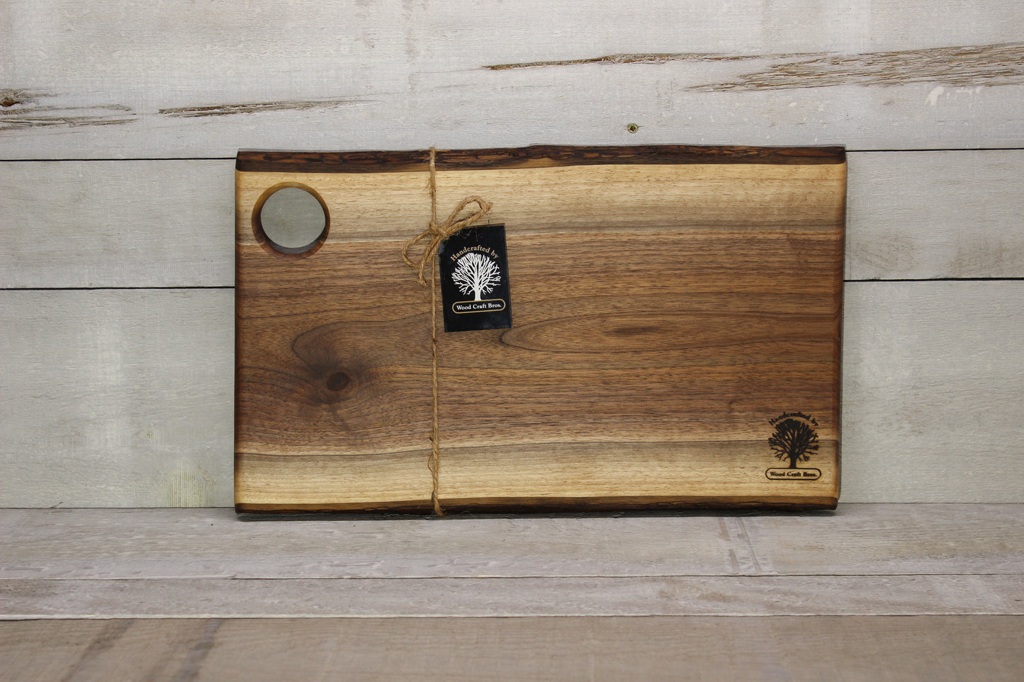 Live Edge Small Serving Board (WBS724)-Wooden Serving Boards-Woodcraft Bros