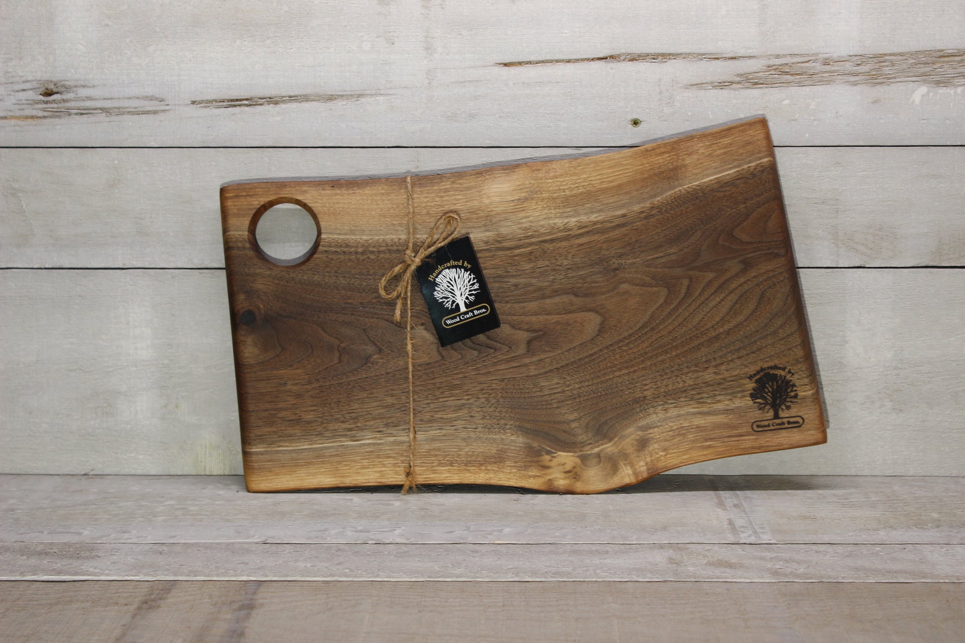 Live Edge Small Serving Board (WBS727)-Wooden Serving Boards-Woodcraft Bros