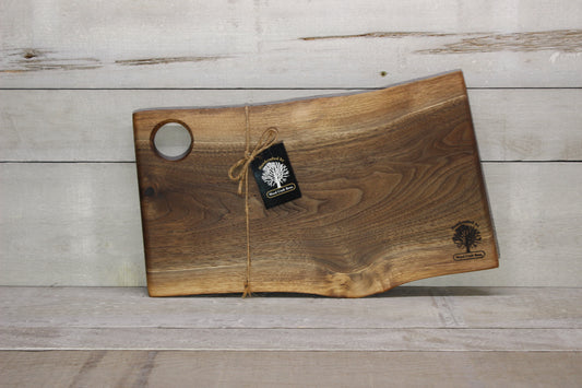 Live Edge Small Serving Board (WBS727)-Wooden Serving Boards-Woodcraft Bros