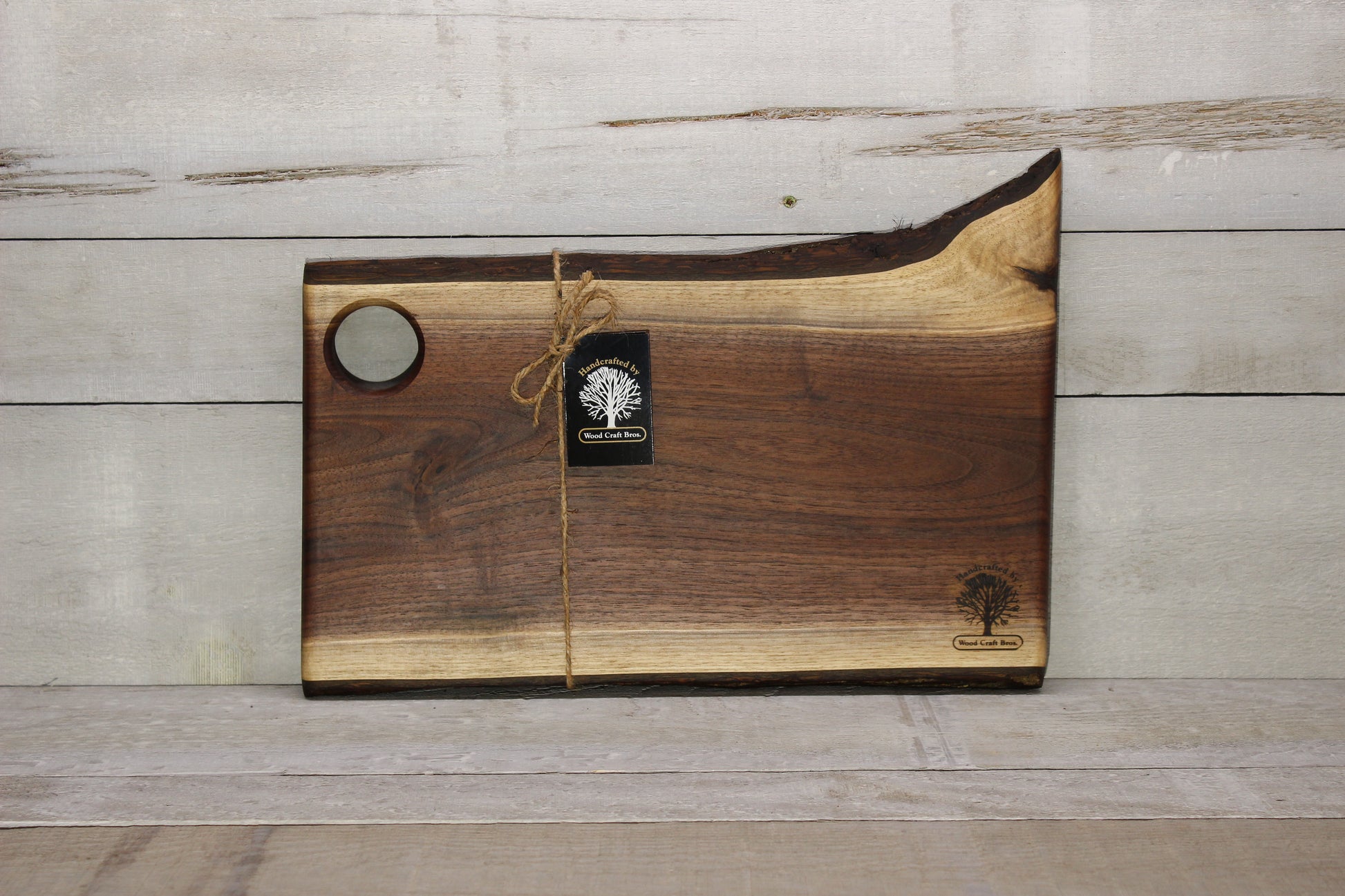 Live Edge Small Serving Board (WBS729)-Wooden Serving Boards-Woodcraft Bros