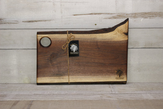 Live Edge Small Serving Board (WBS729)-Wooden Serving Boards-Woodcraft Bros