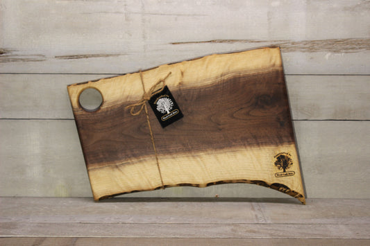 Live Edge Small Serving Board (WBS732)-Wooden Charcuterie Board-woodcraft Bros