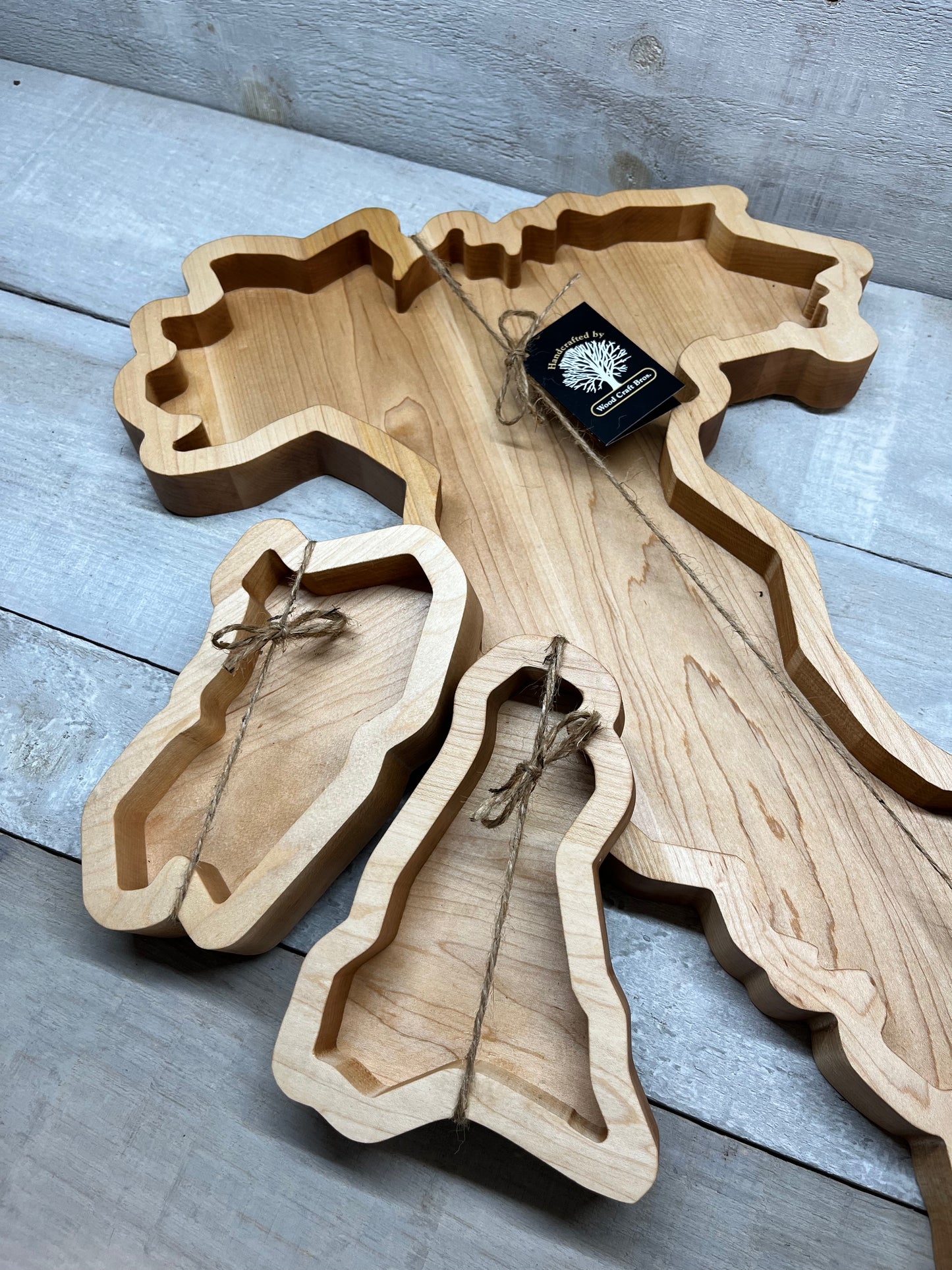 Italy Set-Wooden Platter Boards-Wooden Serving Boards-Woodcraft Bros