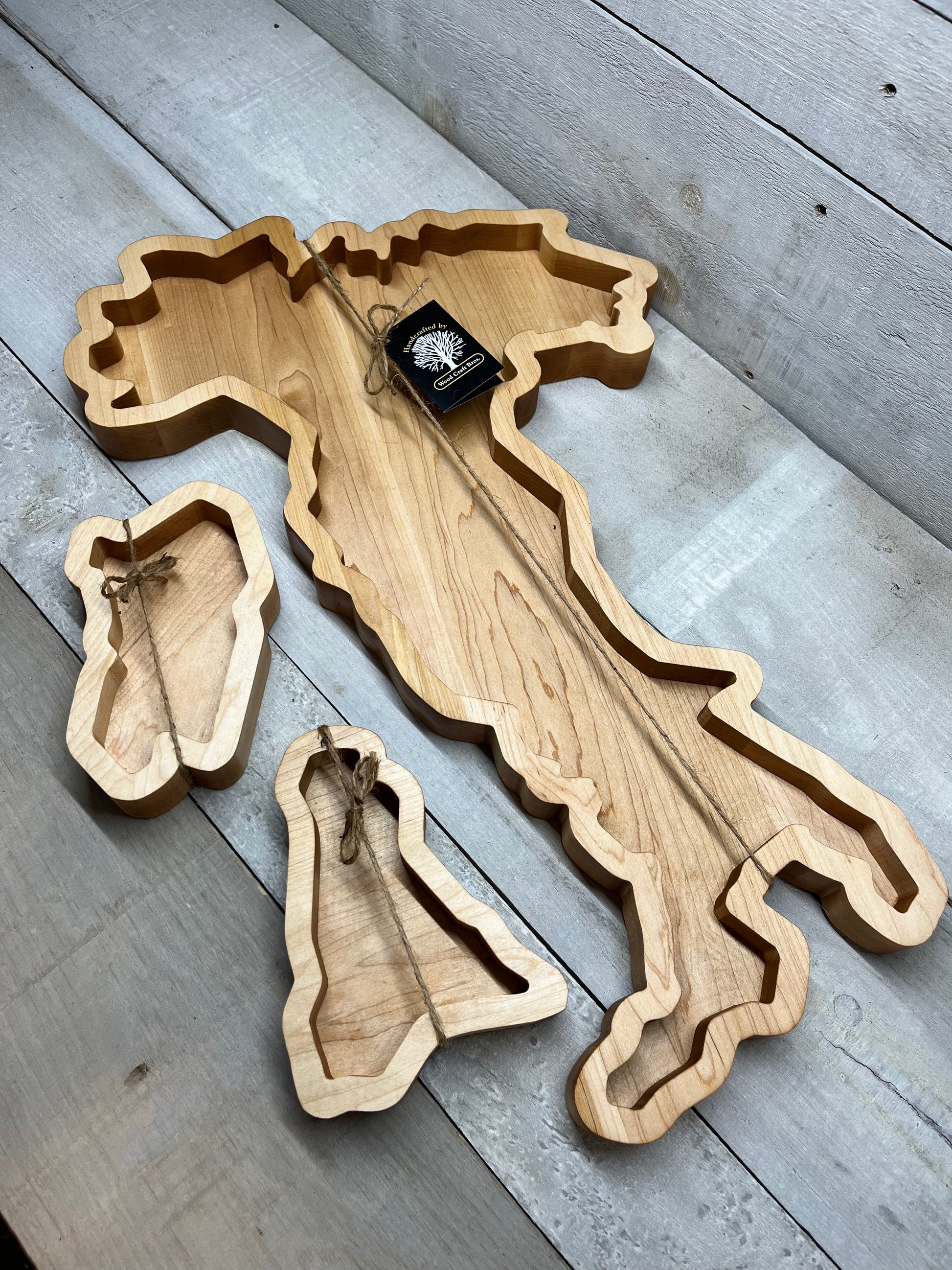 Italy Set-Wooden Platter Boards-Wooden Serving Boards-Woodcraft Bros