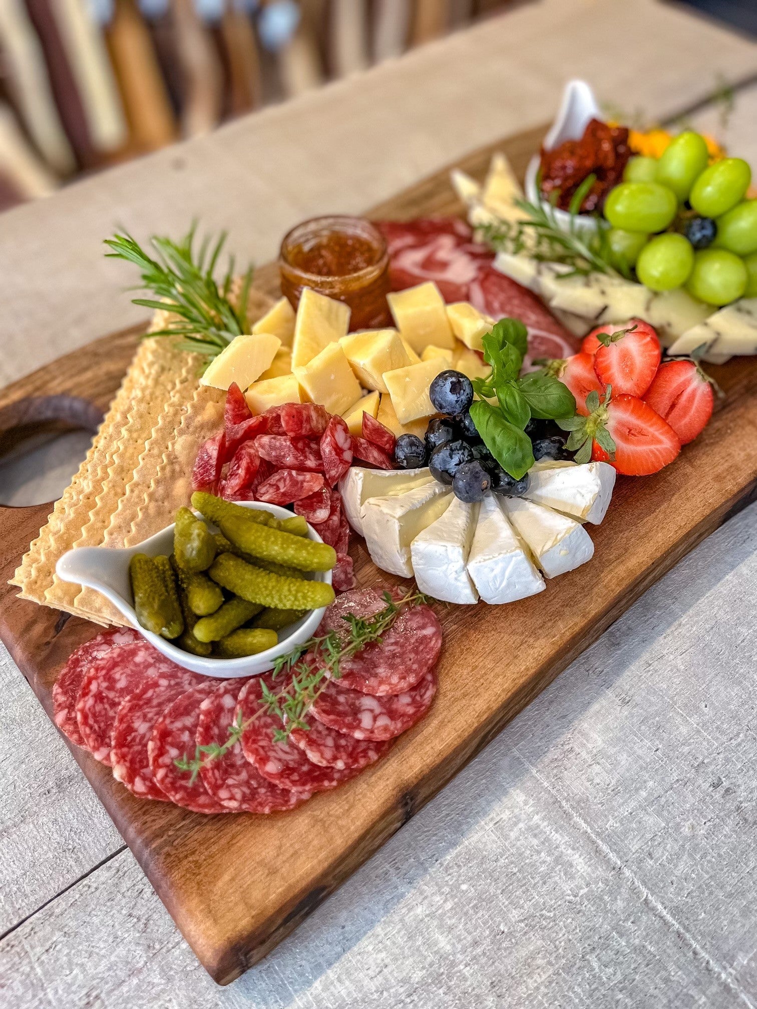 Live Edge Small Serving Board (WBS705)-Wooden Platter Boards-Woodcraft Bros
