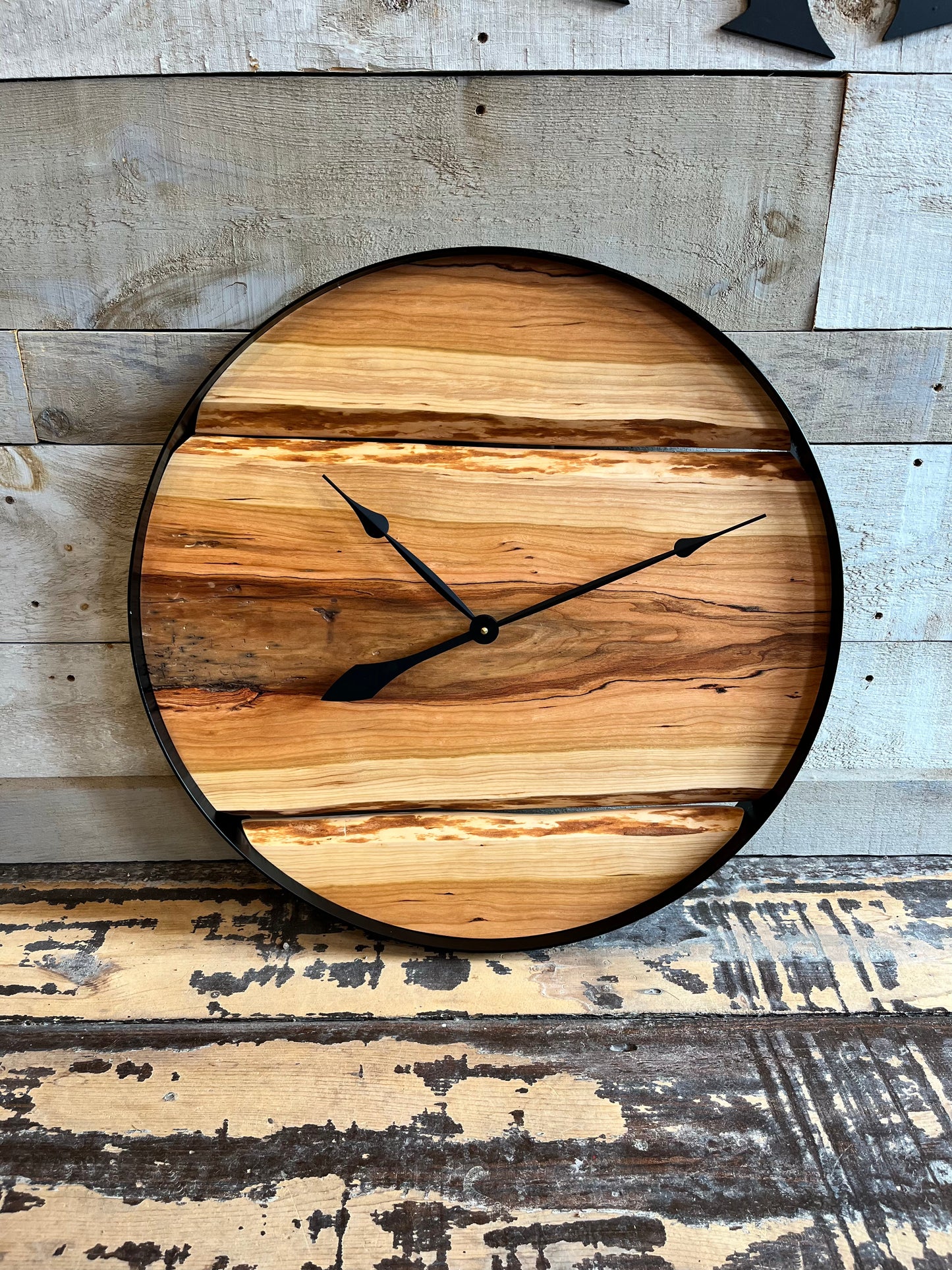 Live Edge Wood Clock (24")