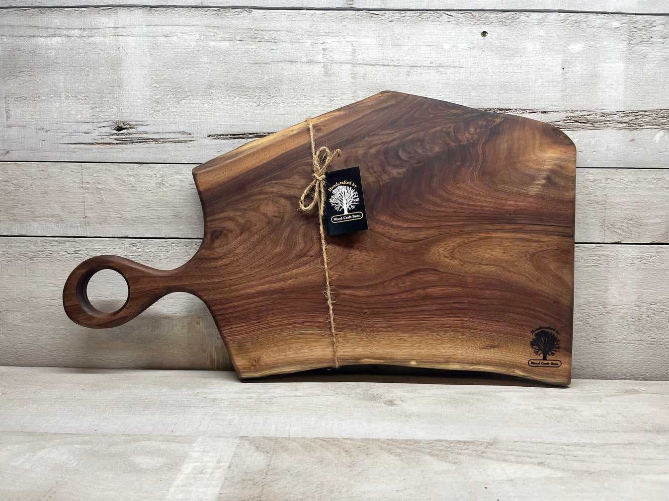 Live Edge Medium Serving Board (WBM210) Wood Craft Bros