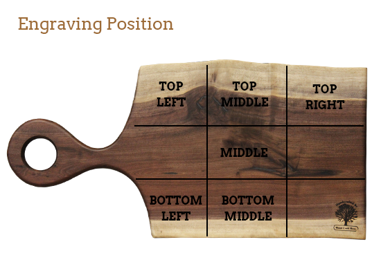 Live Edge Medium Serving Board (WBM627)-Wooden Platter Boards
