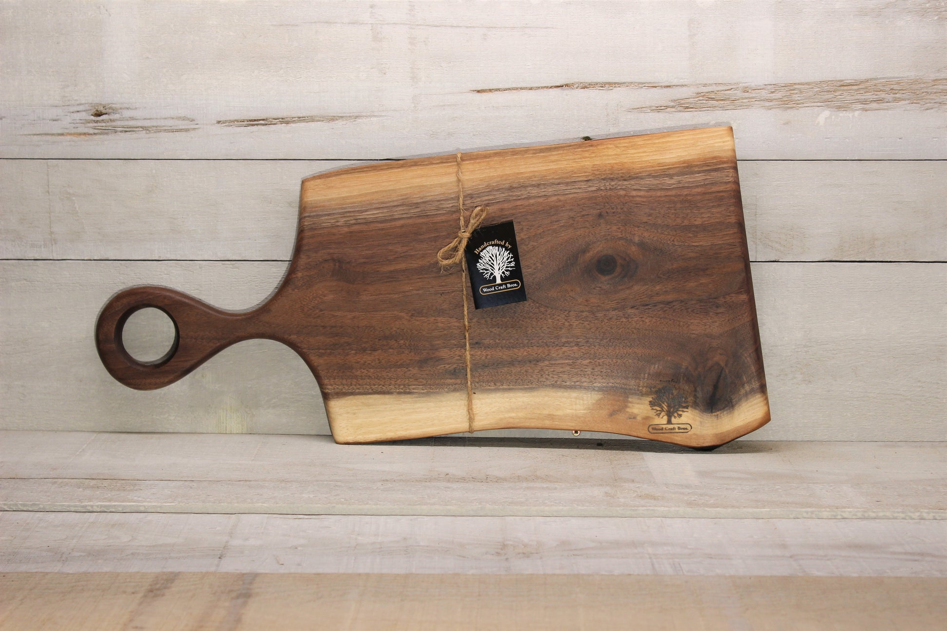 Live Edge Medium Serving Board (WBM708)-Wooden Cheese Tray-Woodcraft Bros