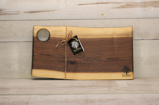 Live Edge Small Serving Board (Wbs710)-Wooden Cheese Tray-woodcraft Bros