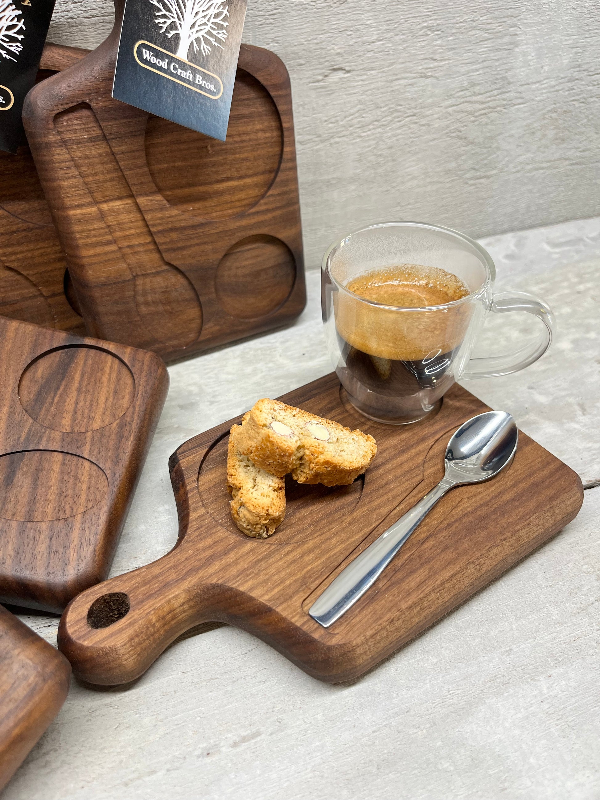 Wooden Serving boards for Espresso | Woodcraft Bros