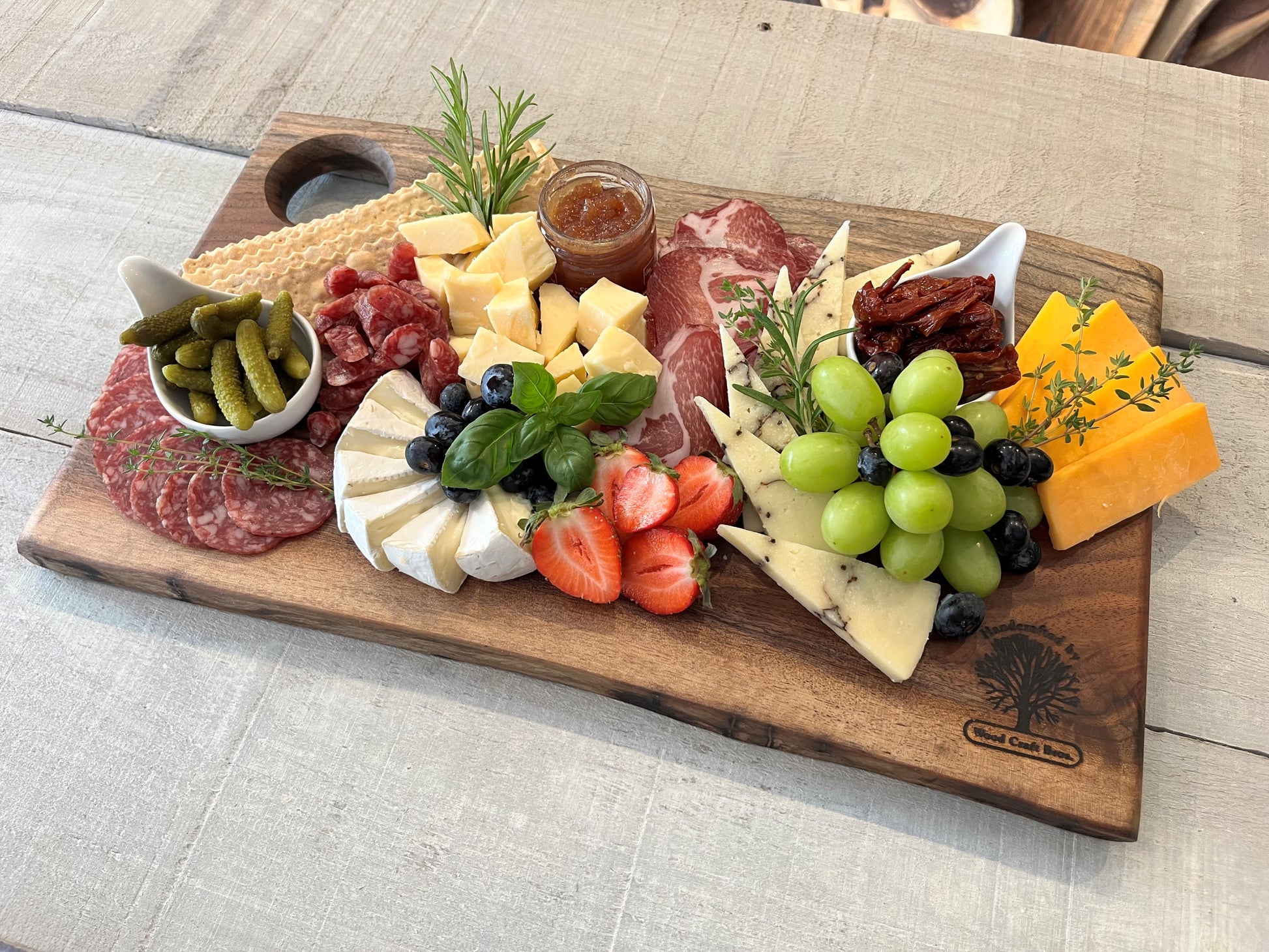 Live Edge Small Serving Board (WBS734) | Wooden Charcuterie Board-woodcraft Bros