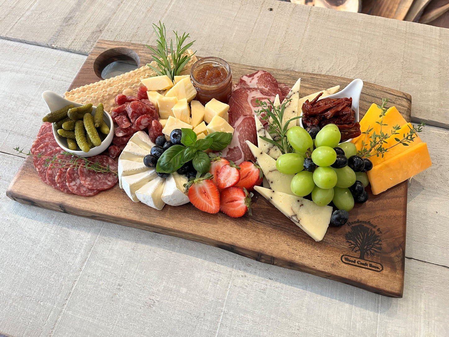 Live Edge Small Serving Board (Wbs708)-Wooden Cheese Tray-woodcraft Bros